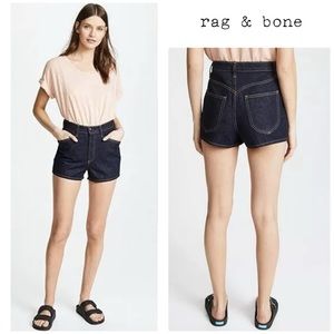 NWOT Rag and Bone Ellie Shorts in Indigo Blue